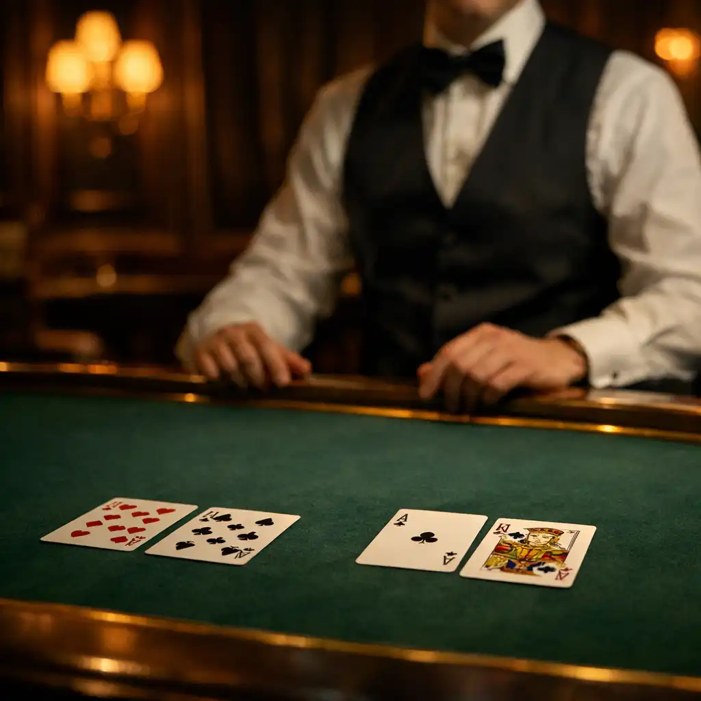 Refined physical gaming table in Suppervion's warmly lit lounge